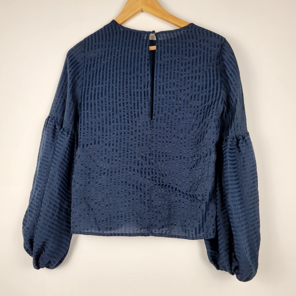 The Fifth Label blue round neck long sleeve blouse size small - Picture 5 of 6